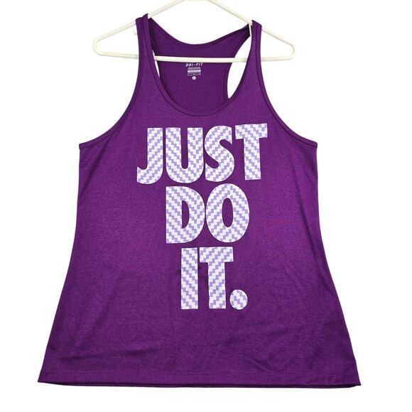 Nike Dri-Fit Just Do It Tank Top Women's Large Purple Awareness Color 💜 Running - Picture 1 of 6